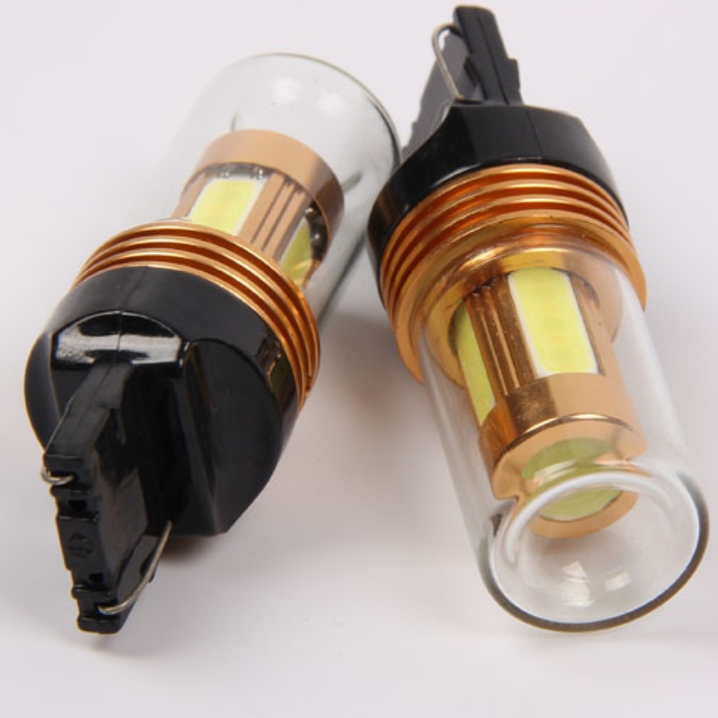 new design car turn lights 7.5w cob with cover car back up and turn signal light w21w t20 7440 led light